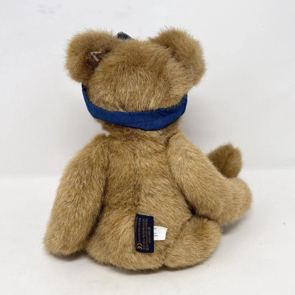 Boyds Bears Kaylie Heart to Heart Floral Jumper Retired Bear -Brown / Blues‎ EC